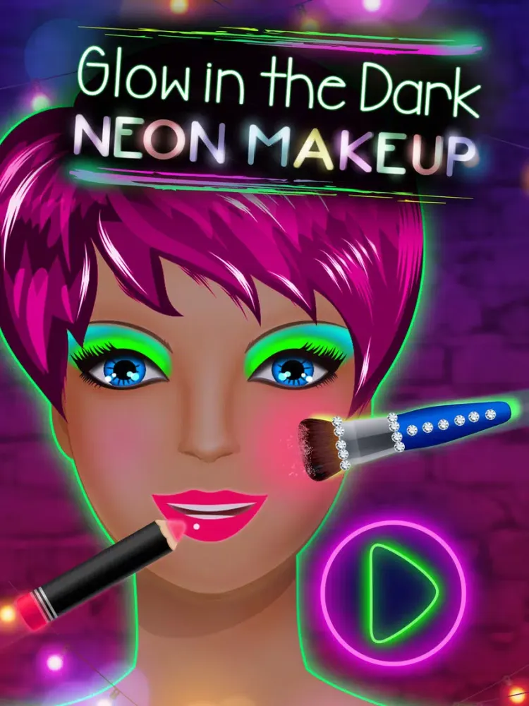 Glow in the Dark - Neon Makeup iPad  스크린샷