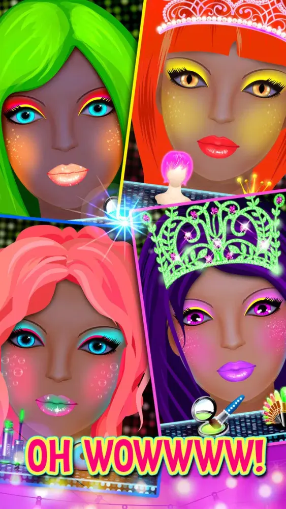 Glow in the Dark - Neon Makeup 스크린샷