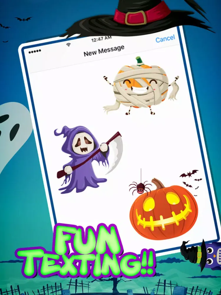 Halloween Emoji Sticker Pack for iMessage iPad  Ekran Görüntüleri