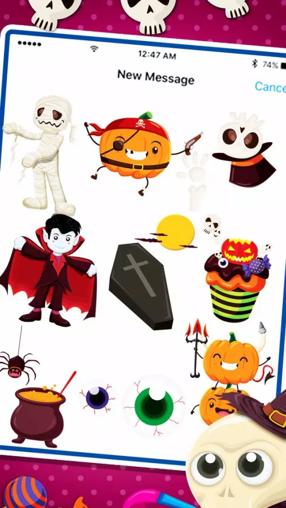 Halloween Emoji Sticker Pack for iMessage Ekran Görüntüleri