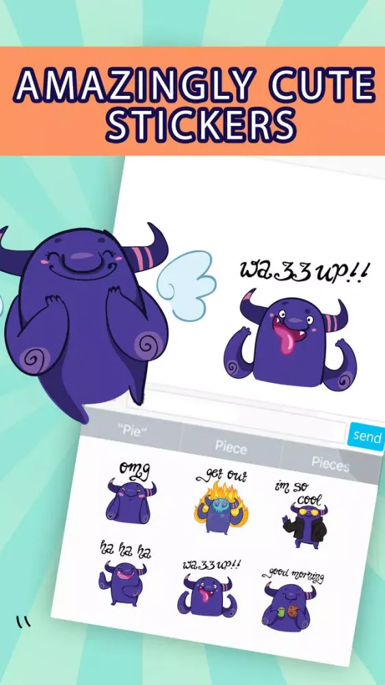 Скриншоты Happy Monster Emoji - Sticker Set for iMessage