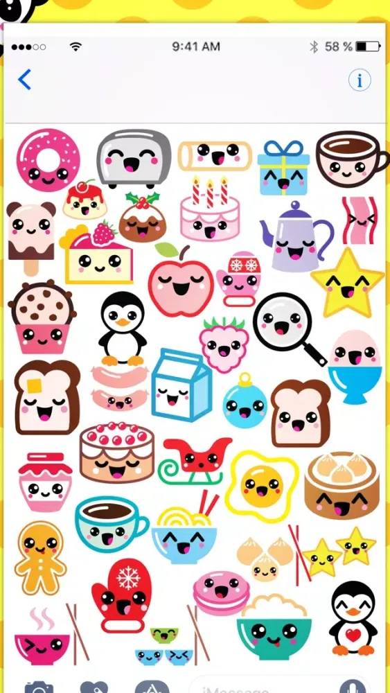 Capturas de tela do It's Kawaii - The Happy Emoji Sticker Pack