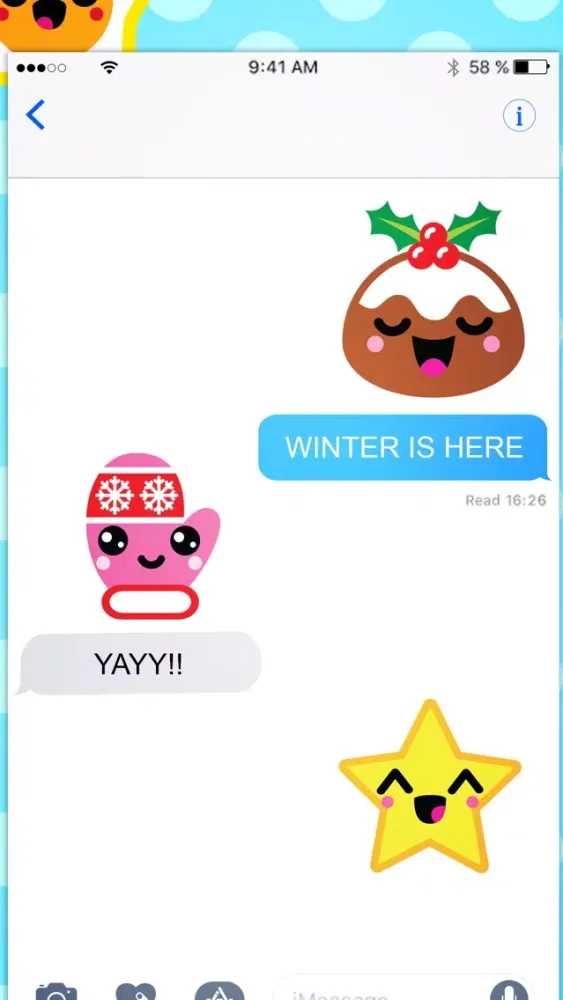 Capturas de tela do It's Kawaii - The Happy Emoji Sticker Pack