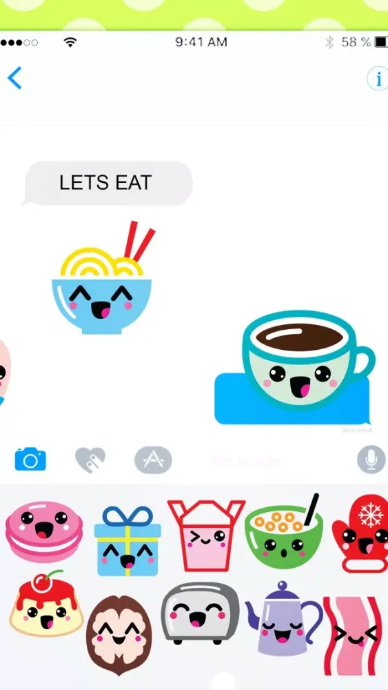 Capturas de tela do It's Kawaii - The Happy Emoji Sticker Pack