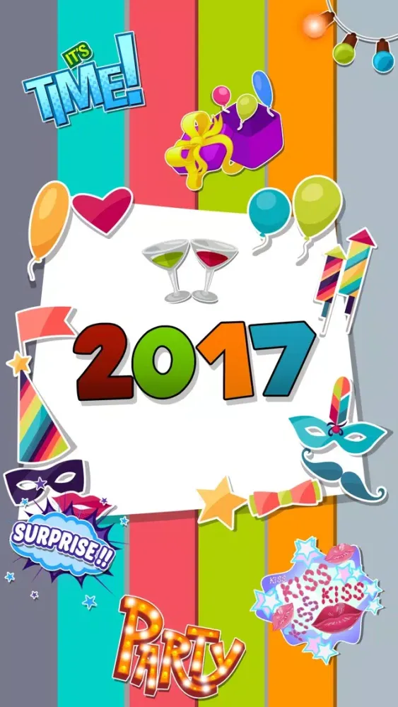 2017 Emoji - New Year's Sticker Set স্ক্রিনশট