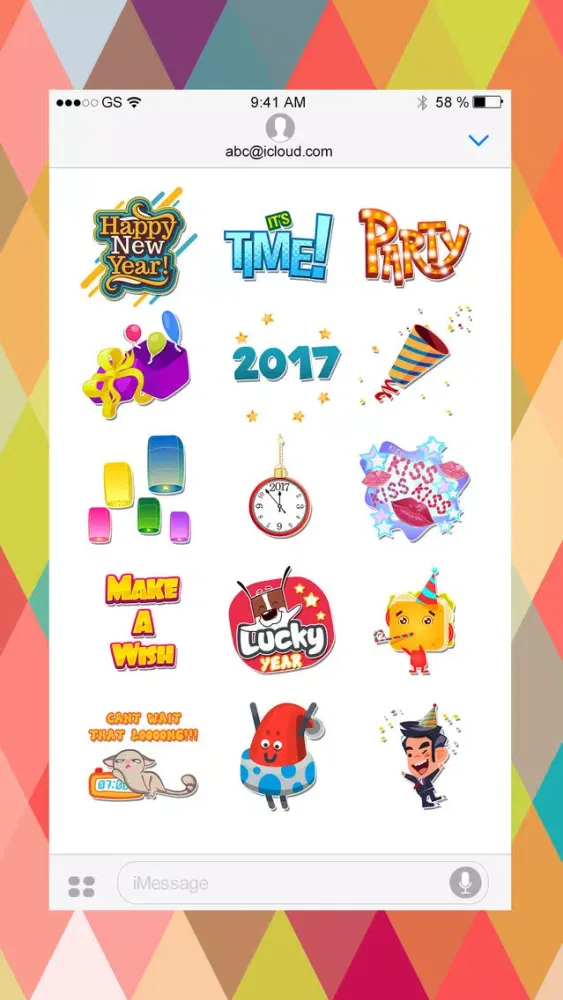 2017 Emoji - New Year's Sticker Set স্ক্রিনশট