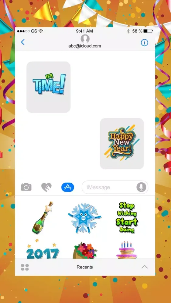 2017 Emoji - New Year's Sticker Set স্ক্রিনশট