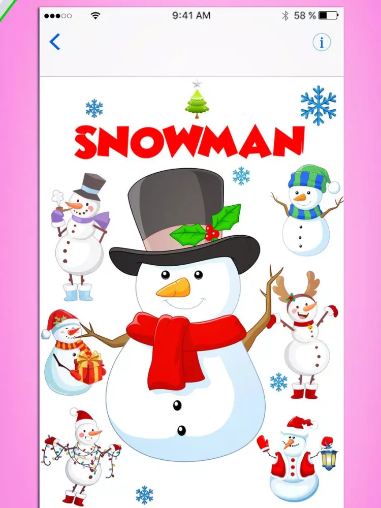 Snowman Emoji - Winter Sticker Pack for iMessage iPad  স্ক্রিনশট