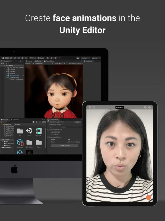 Unity Face Capture iPad  Screenshots