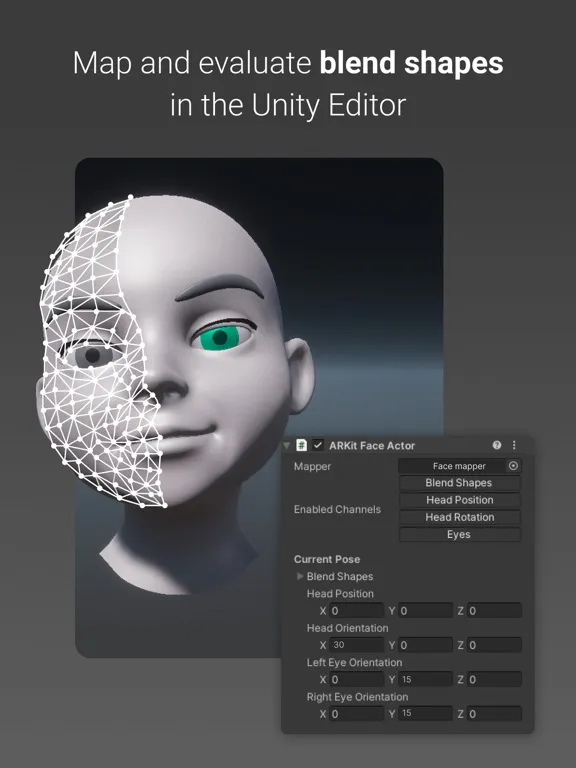 Unity Face Capture iPad  Screenshots