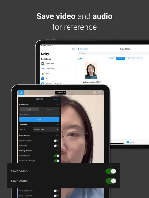 Unity Face Capture iPad  Screenshots