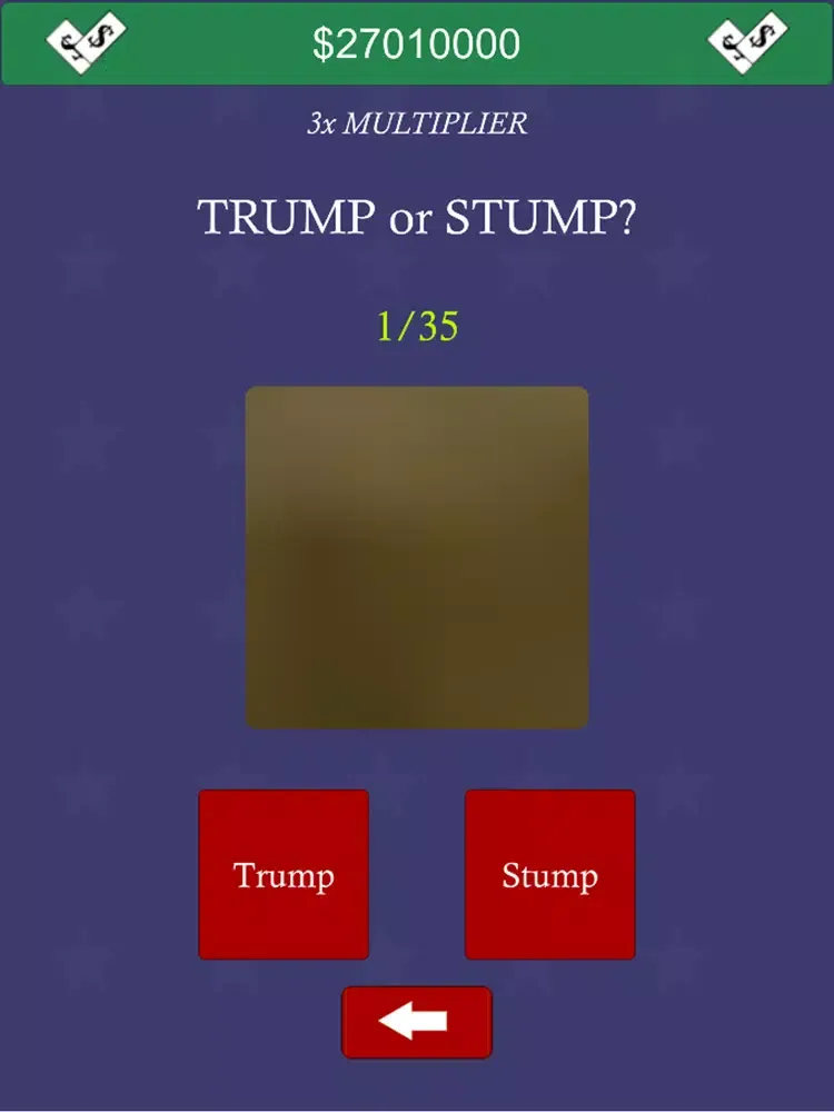Tangkapan skrin Trump or Stump iPad 