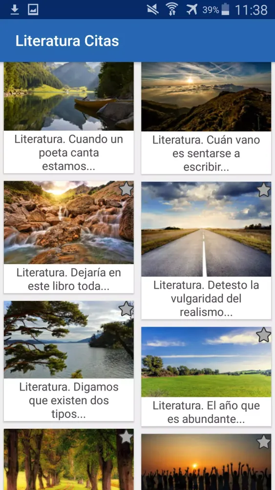 Capturas de pantalla de Literatura Citas