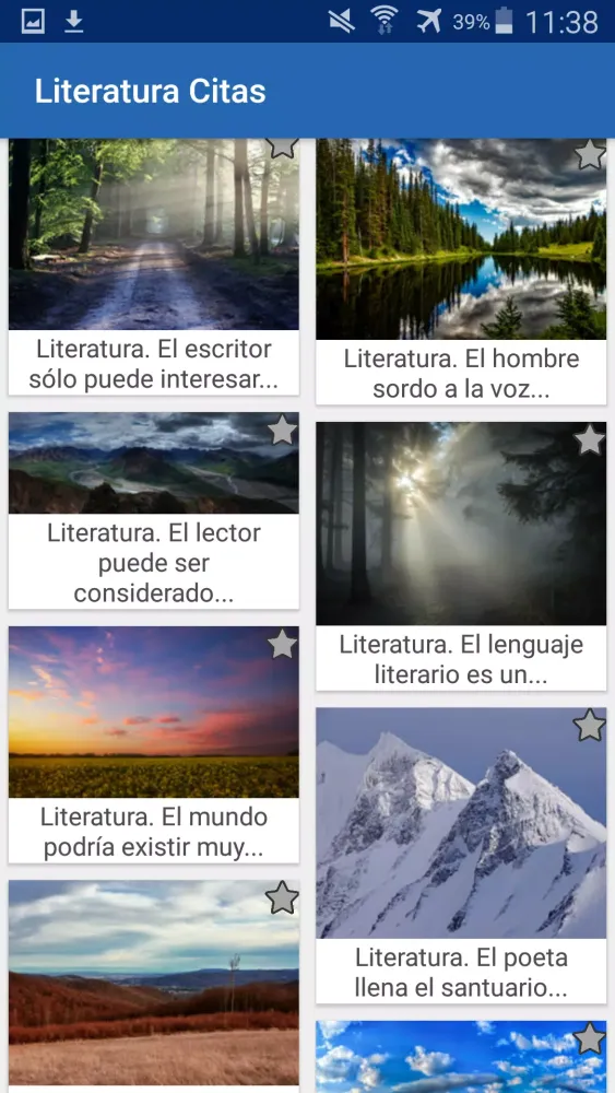 Capturas de pantalla de Literatura Citas