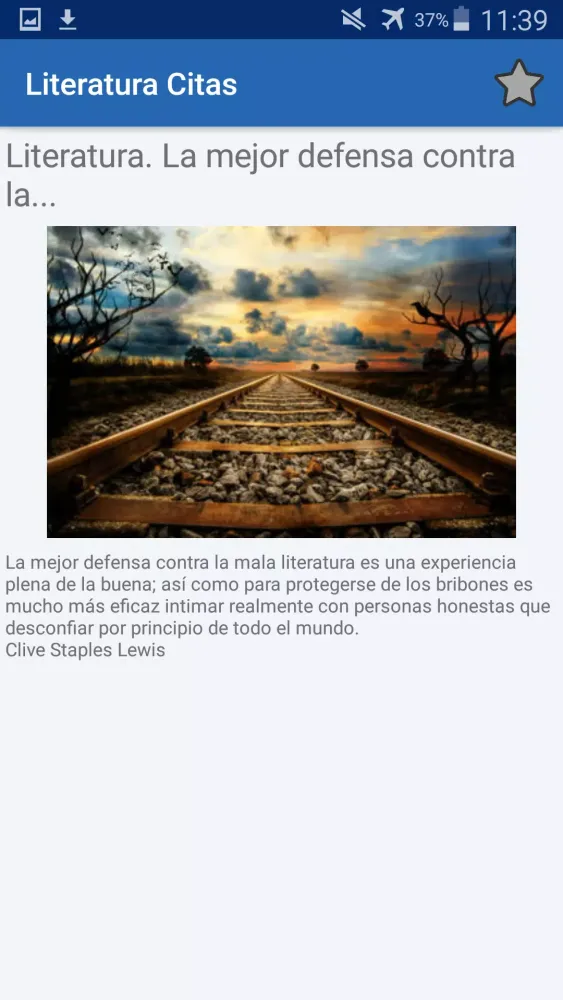 Capturas de pantalla de Literatura Citas
