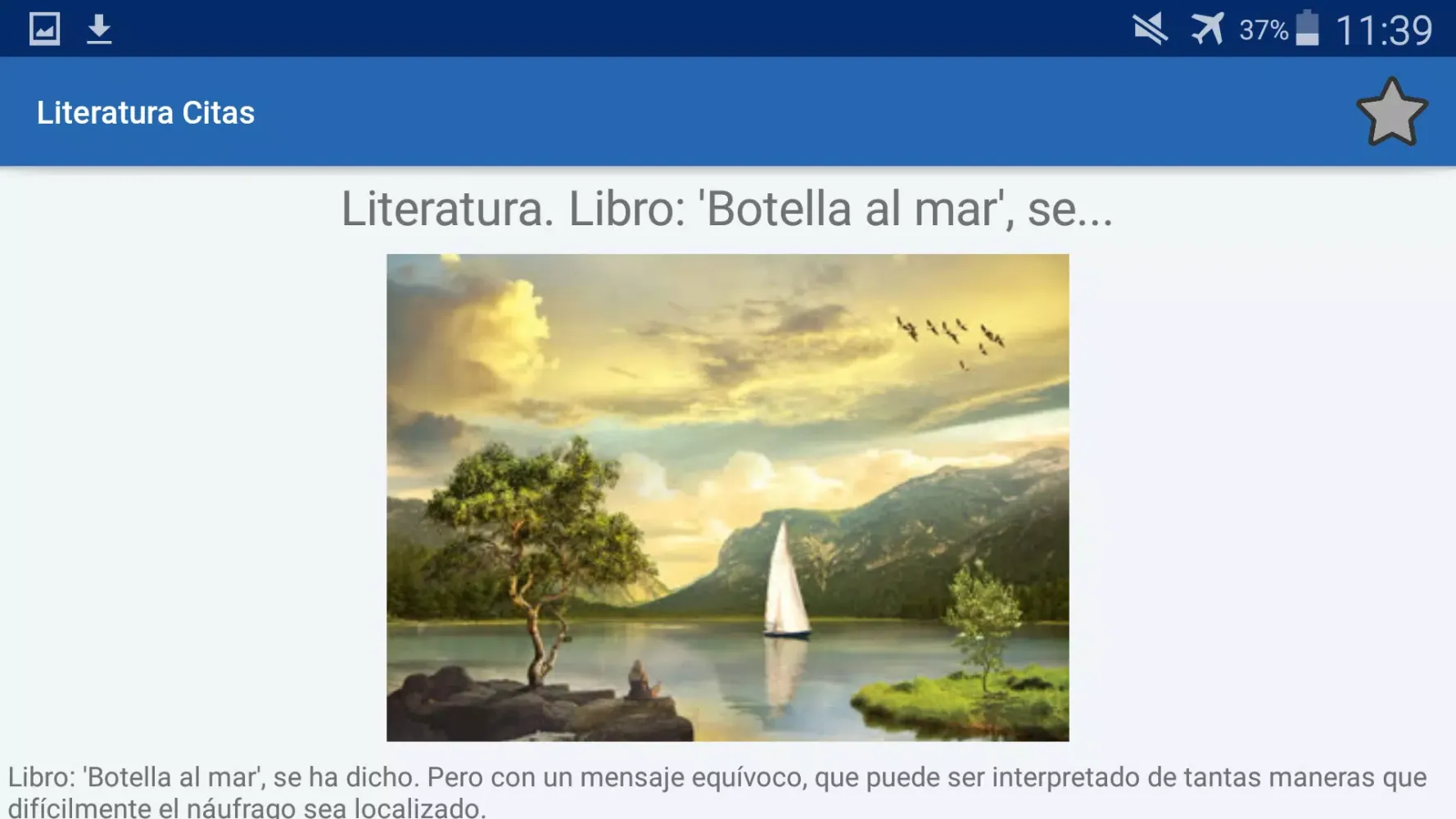 Capturas de pantalla de Literatura Citas