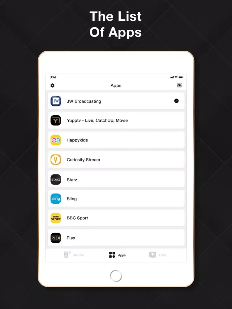 ภาพหน้าจอของ TV Remote - Screen controller iPad 