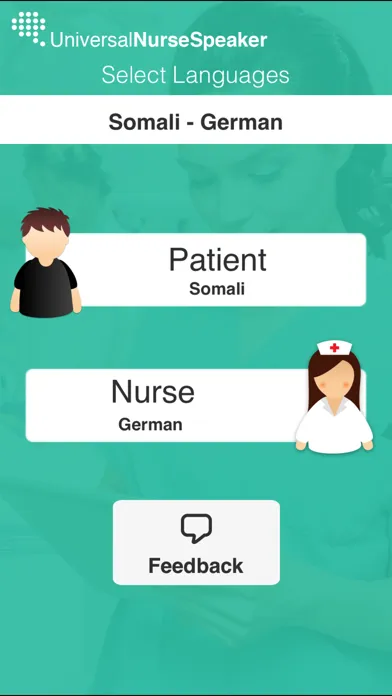 UniversalNurse Speaker: Translator for Nurses with Audio Ekran Görüntüleri