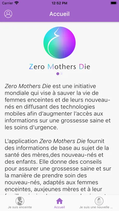 Zero Mothers Die App (ZMD App) スクリーンショット