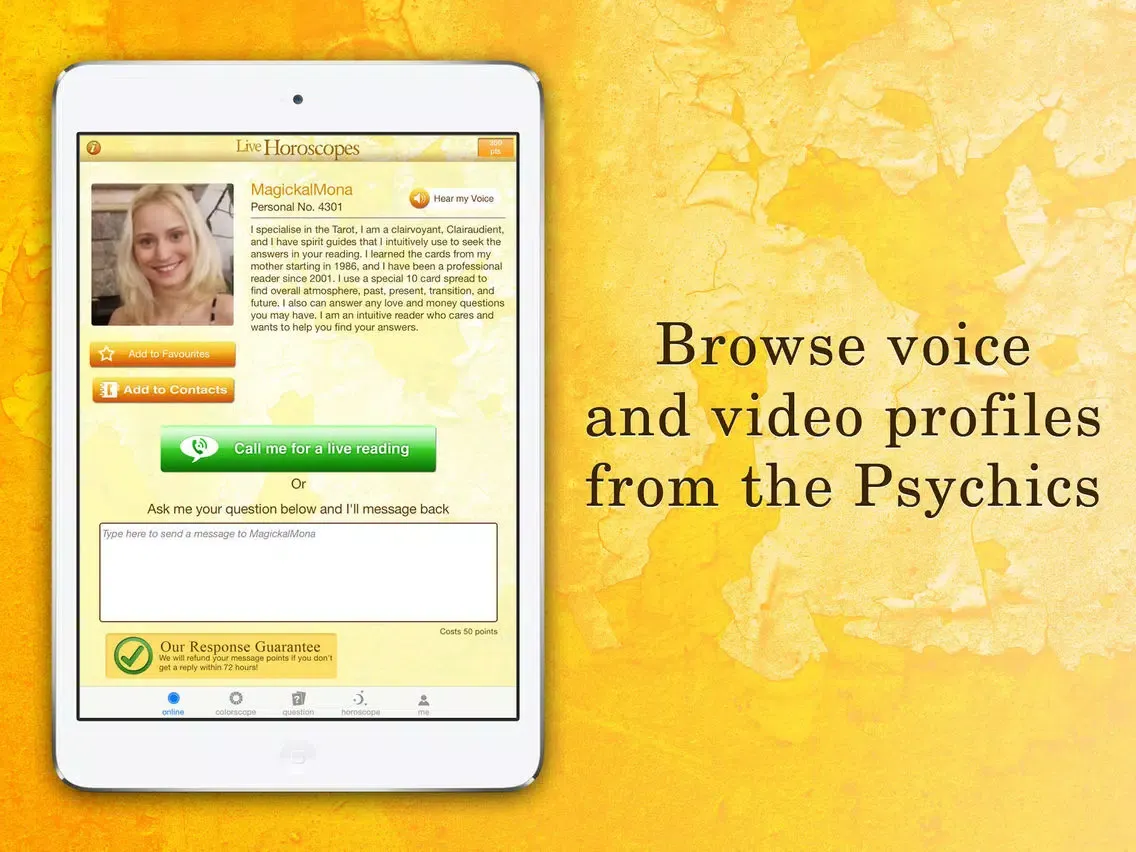 Horoscopes Live: Daily star signs, tarot readings iPad  Screenshots