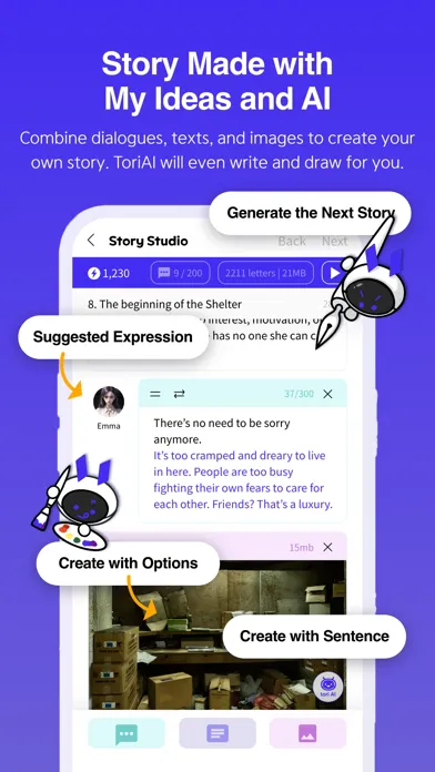 Tangkapan layar Storynation: Build My Universe