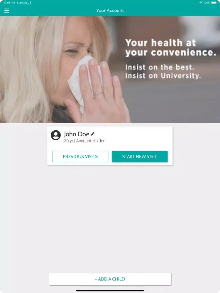UHCS Virtual Visits iPad  Screenshots