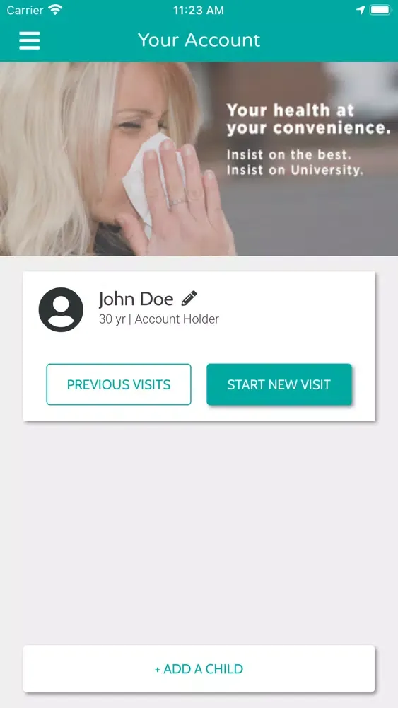 UHCS Virtual Visits Screenshots