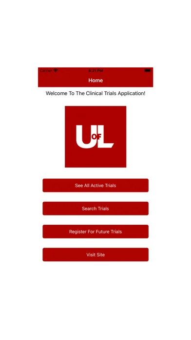 Скриншоты UofL Clinical Trials Mobile