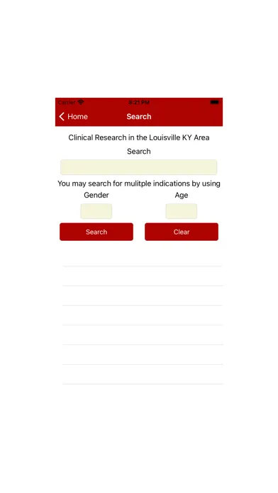 Скриншоты UofL Clinical Trials Mobile