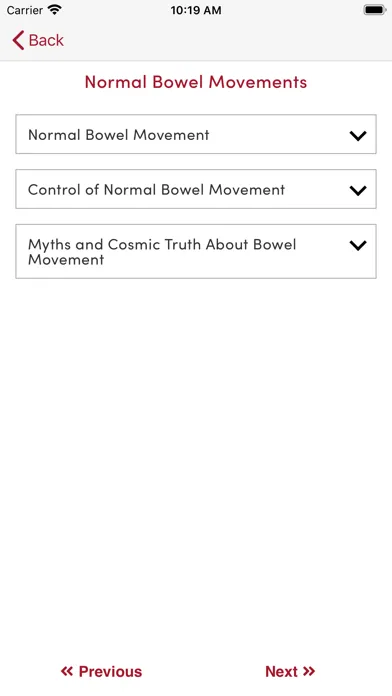 Ảnh chụp màn hình của Constipation Management