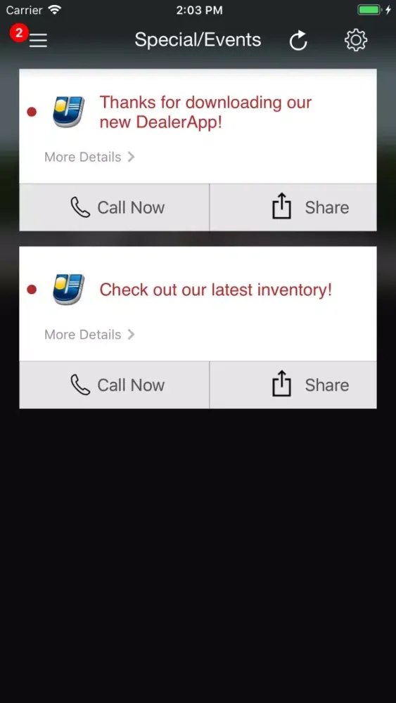 Capturas de pantalla de University Toyota DealerApp