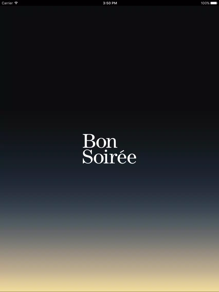 ภาพหน้าจอของ Bon Soirée menu app iPad 