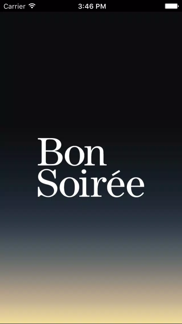 ภาพหน้าจอของ Bon Soirée menu app
