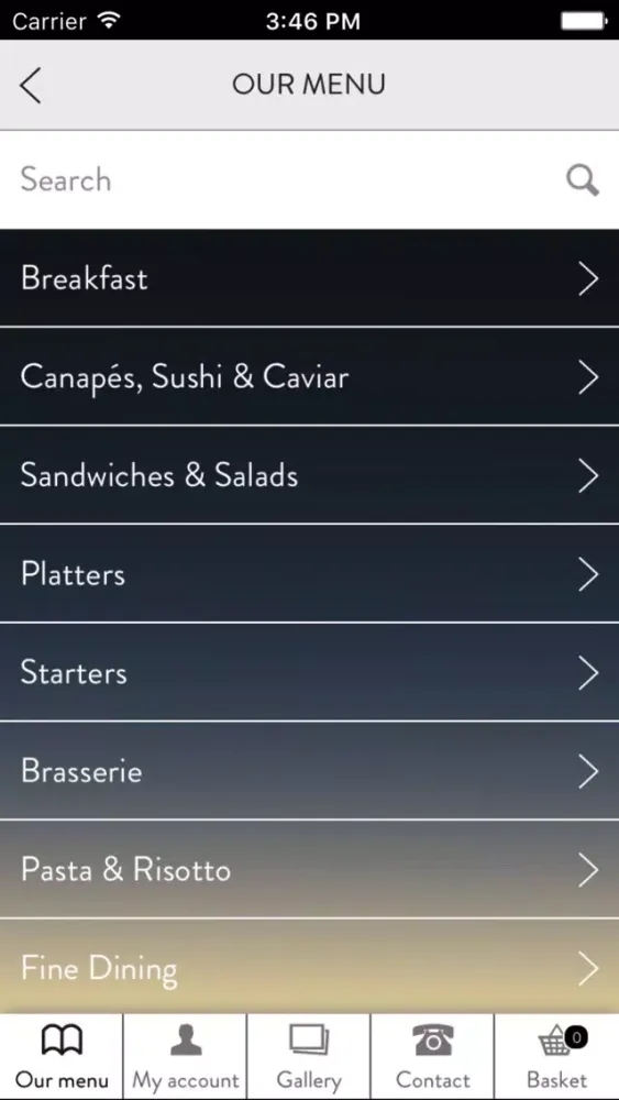 Bon Soirée menu app স্ক্রিনশট