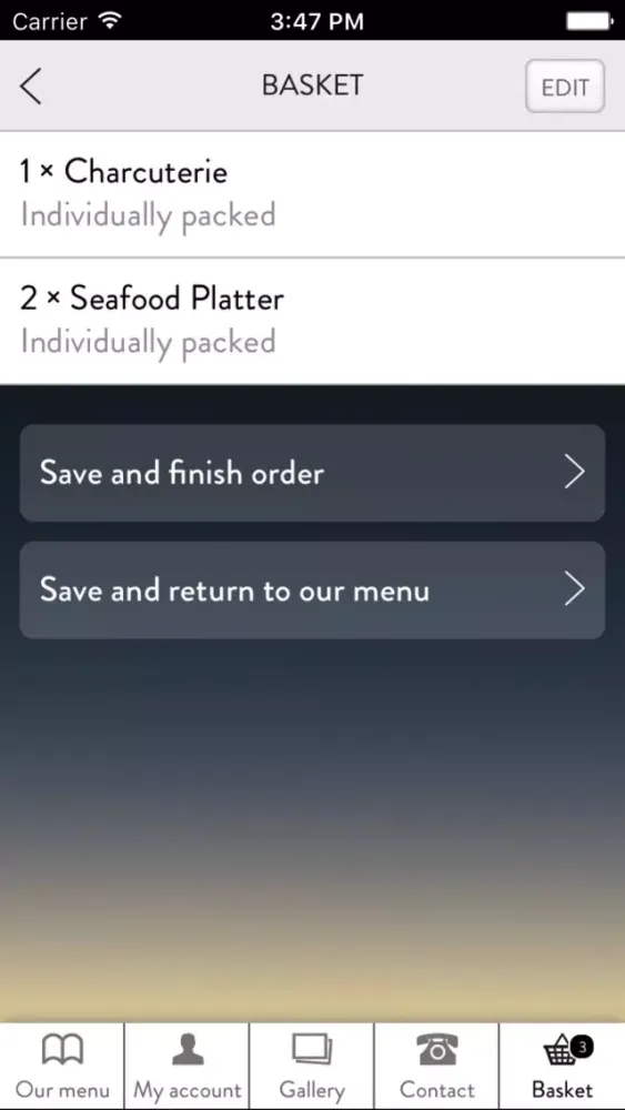 Bon Soirée menu app স্ক্রিনশট