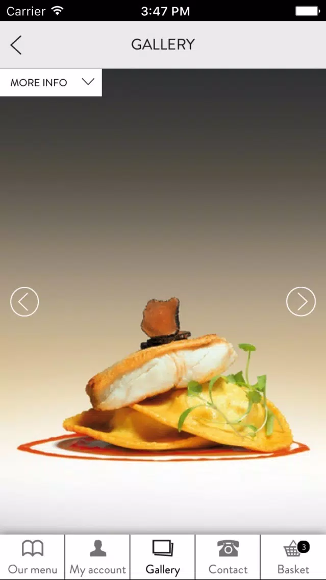 ภาพหน้าจอของ Bon Soirée menu app