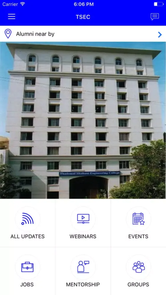 TSEC Alumni Screenshots