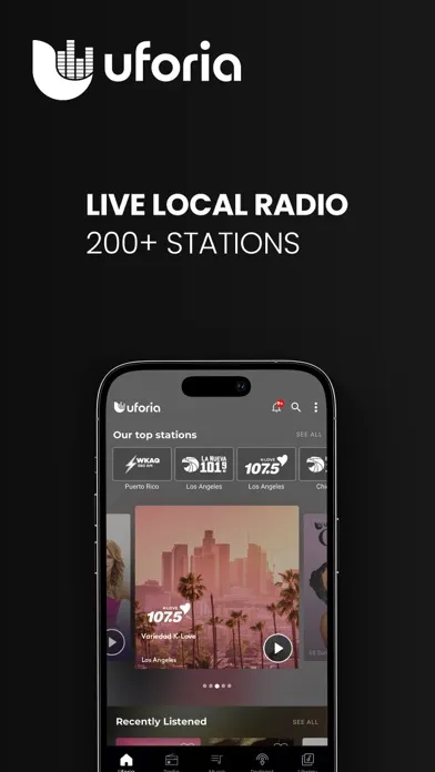 Скриншоты Uforia: Radio, Podcast, Music