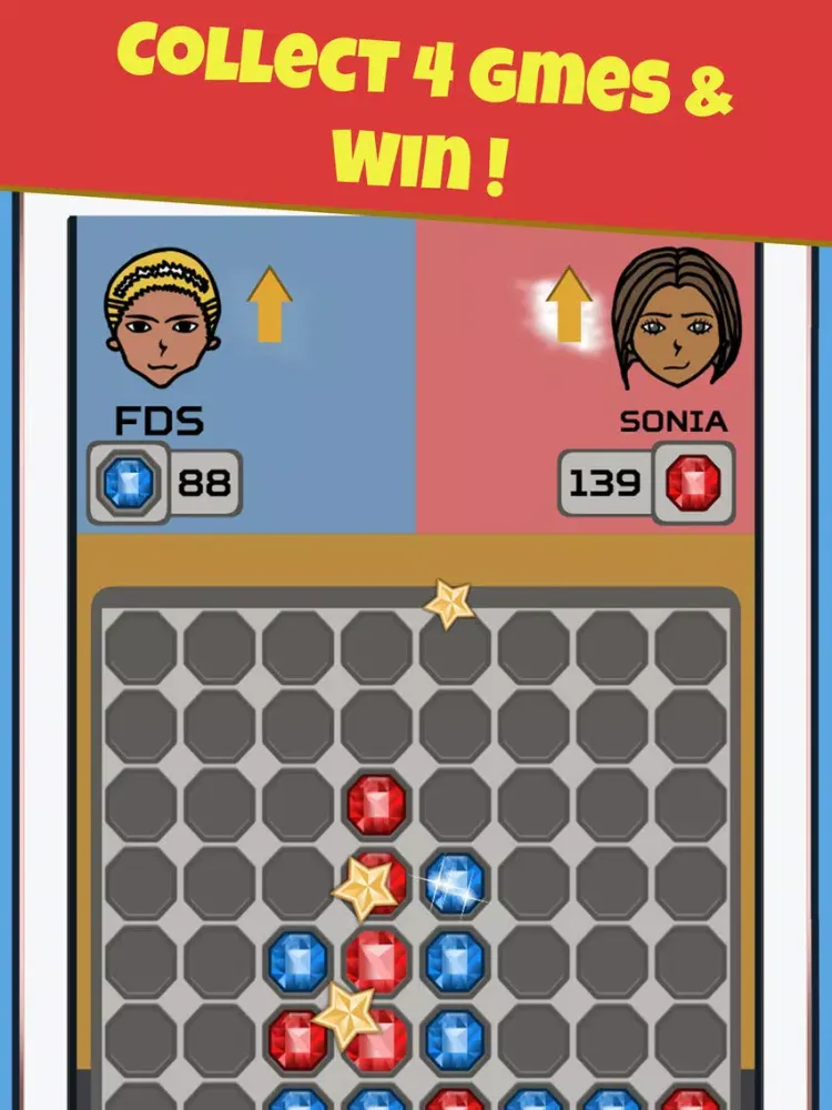 Capturas de tela do 4 GEMS - four in a row iPad 