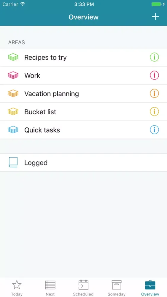 Zrzuty ekranu Mighty - Minimalistic task manager