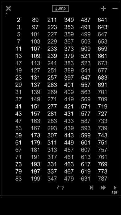 Tangkapan skrin Memorize Prime Numbers
