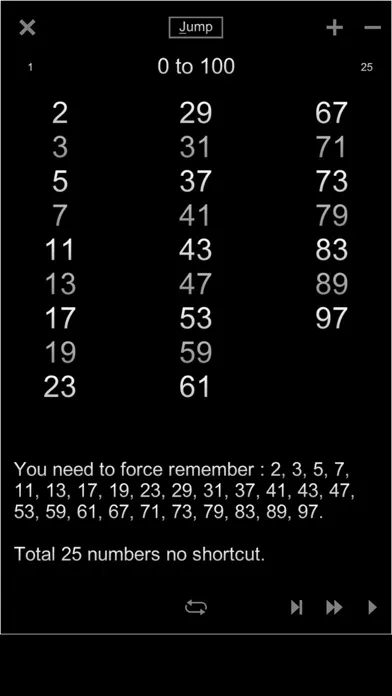 Tangkapan skrin Memorize Prime Numbers