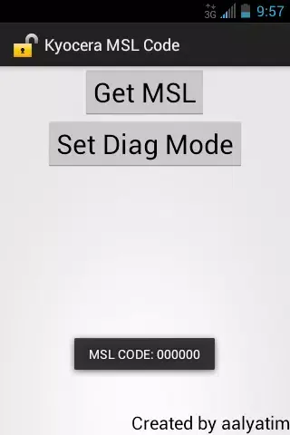 Ảnh chụp màn hình của Kyocera MSL Code