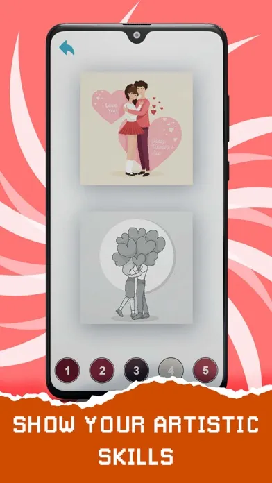 Zrzuty ekranu Valentines Pixel Coloring Book