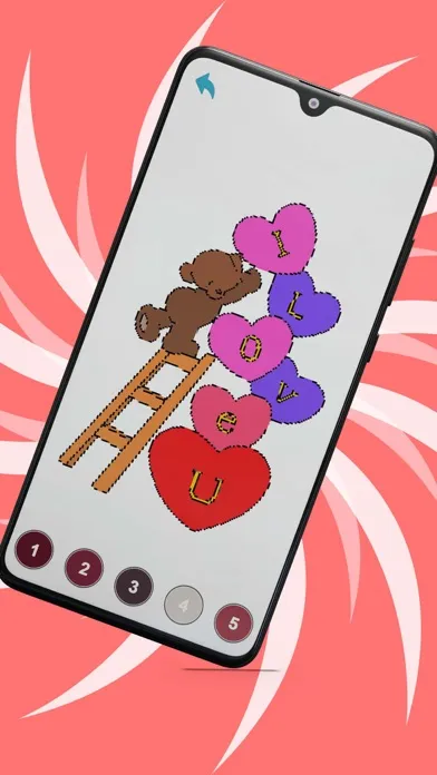 Zrzuty ekranu Valentines Pixel Coloring Book