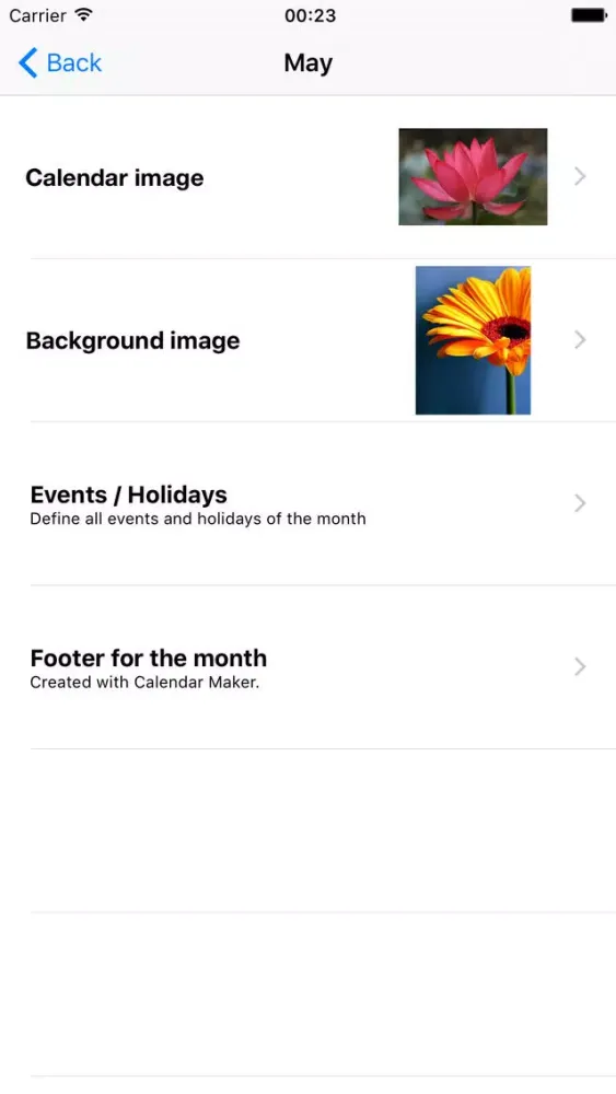 Calendar Maker 2017 - Create Photo Calendar as PDF سکرین شاٹس