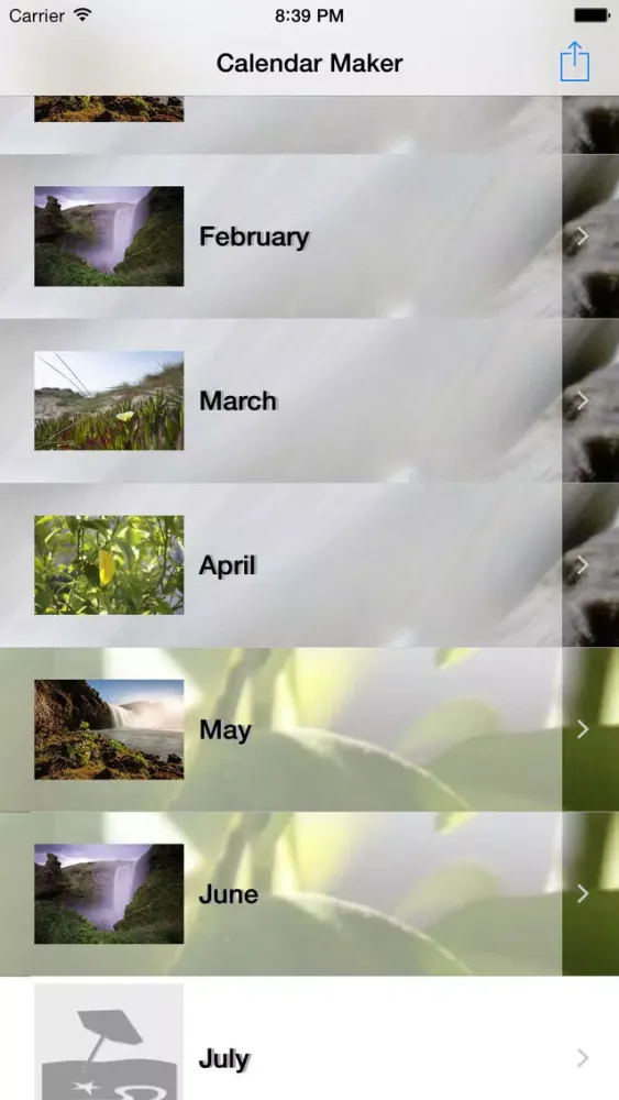 Zrzuty ekranu Calendar Maker 2018