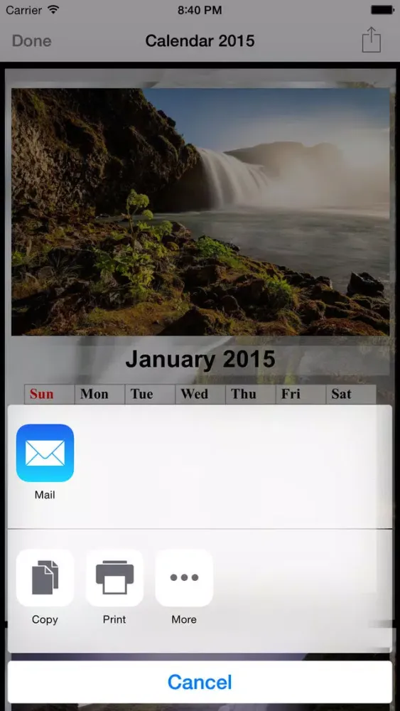 Zrzuty ekranu Calendar Maker 2018