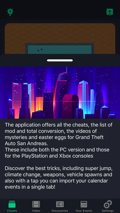Unofficial Guide GTA SA Cheats سکرین شاٹس
