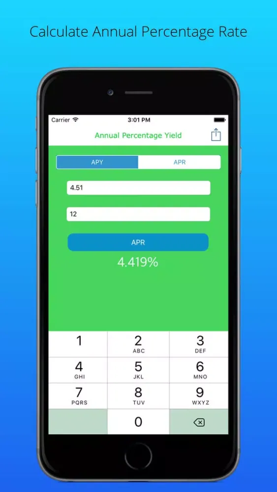 Captures d'écran de APY Calculator